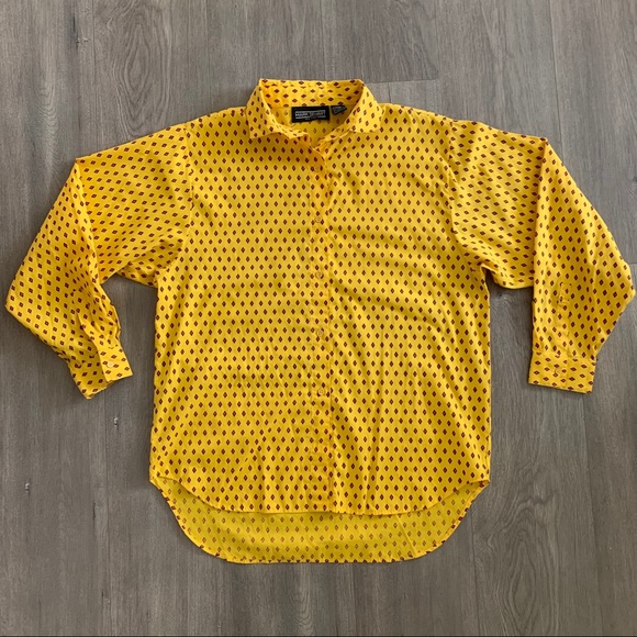 Mark Stuart Yellow Long Sleeve Button Down 13/14 Y - Picture 2 of 10